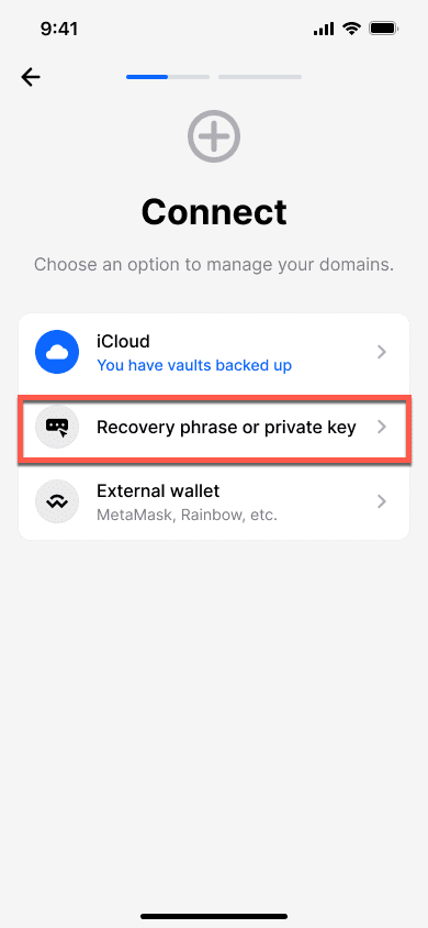 iCloud backup button