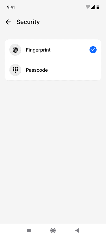 Passcode saved